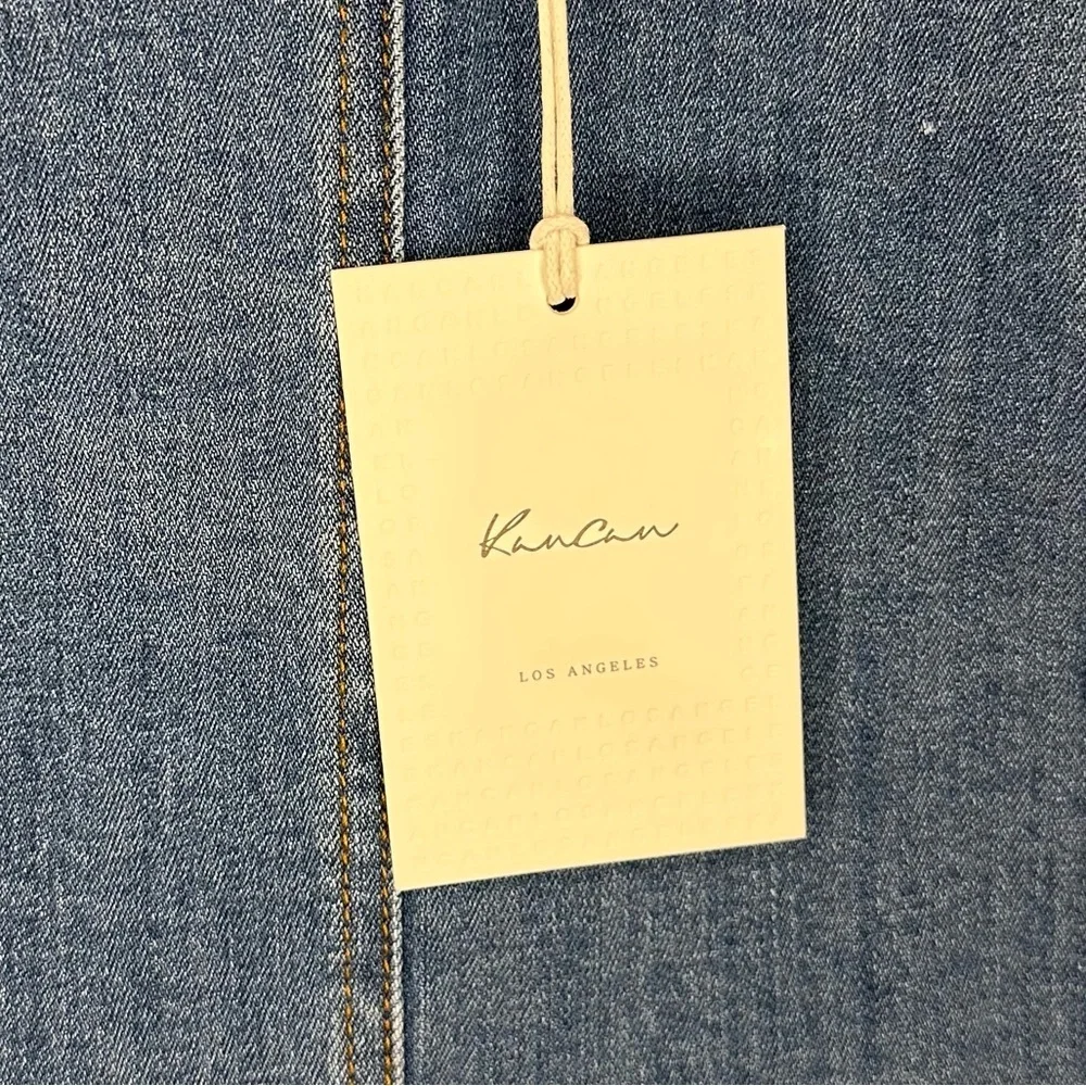 NWT KanCan Blue Tie Front Denim Skirt Size Small - Picture 3 of 7